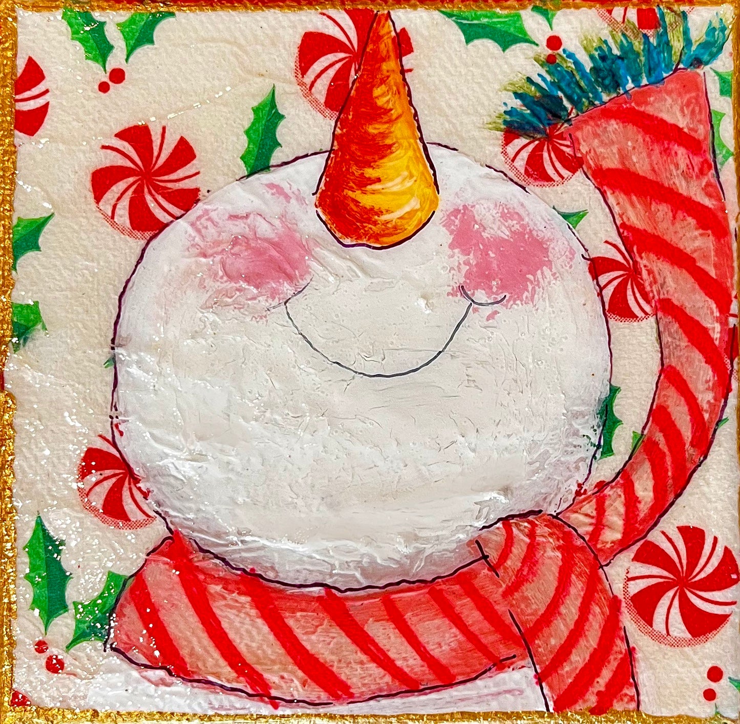 Snowman 4 x 4 (varnished)