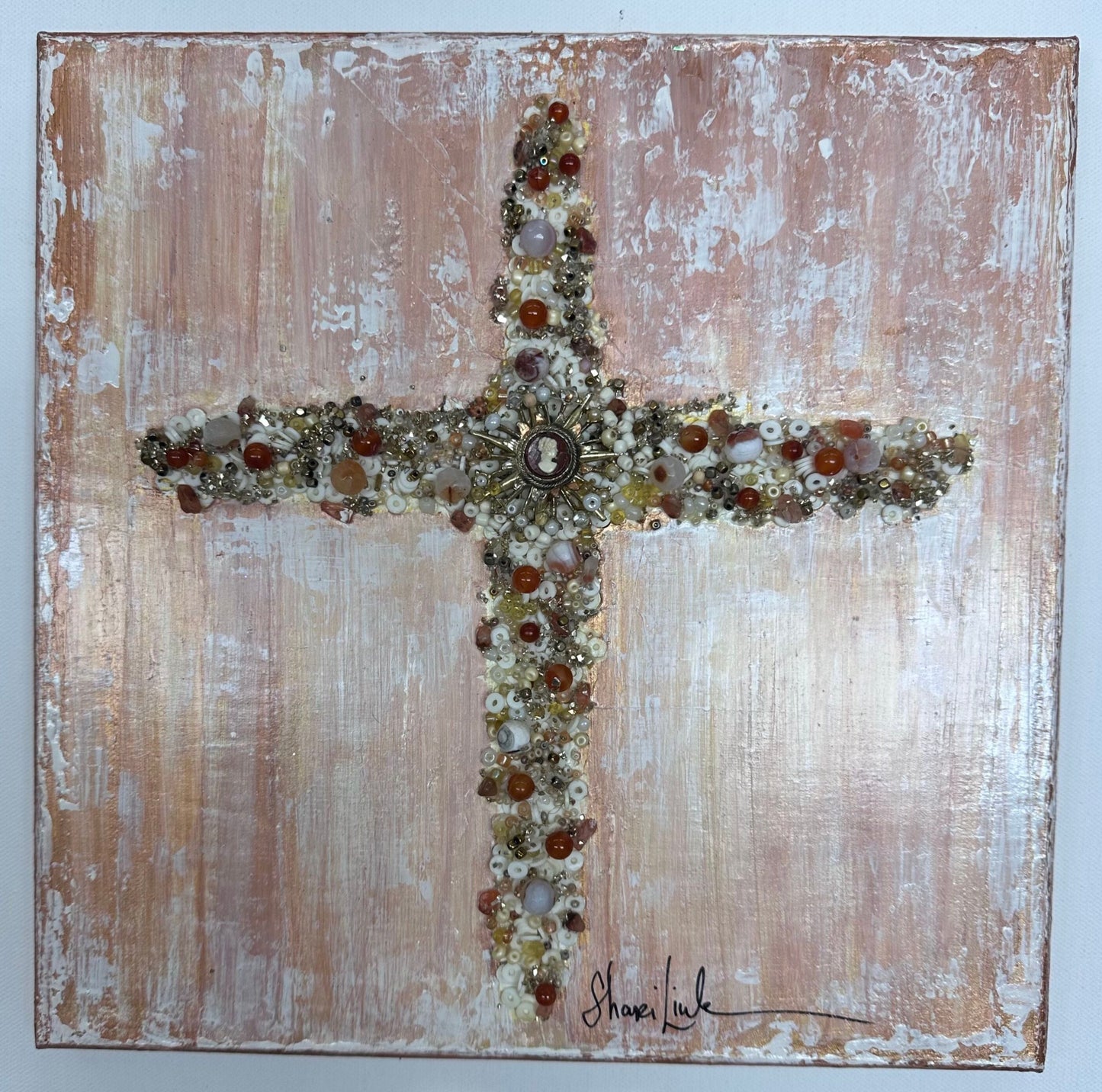 "Divine Reflections Cross" - 12x12" Canvas