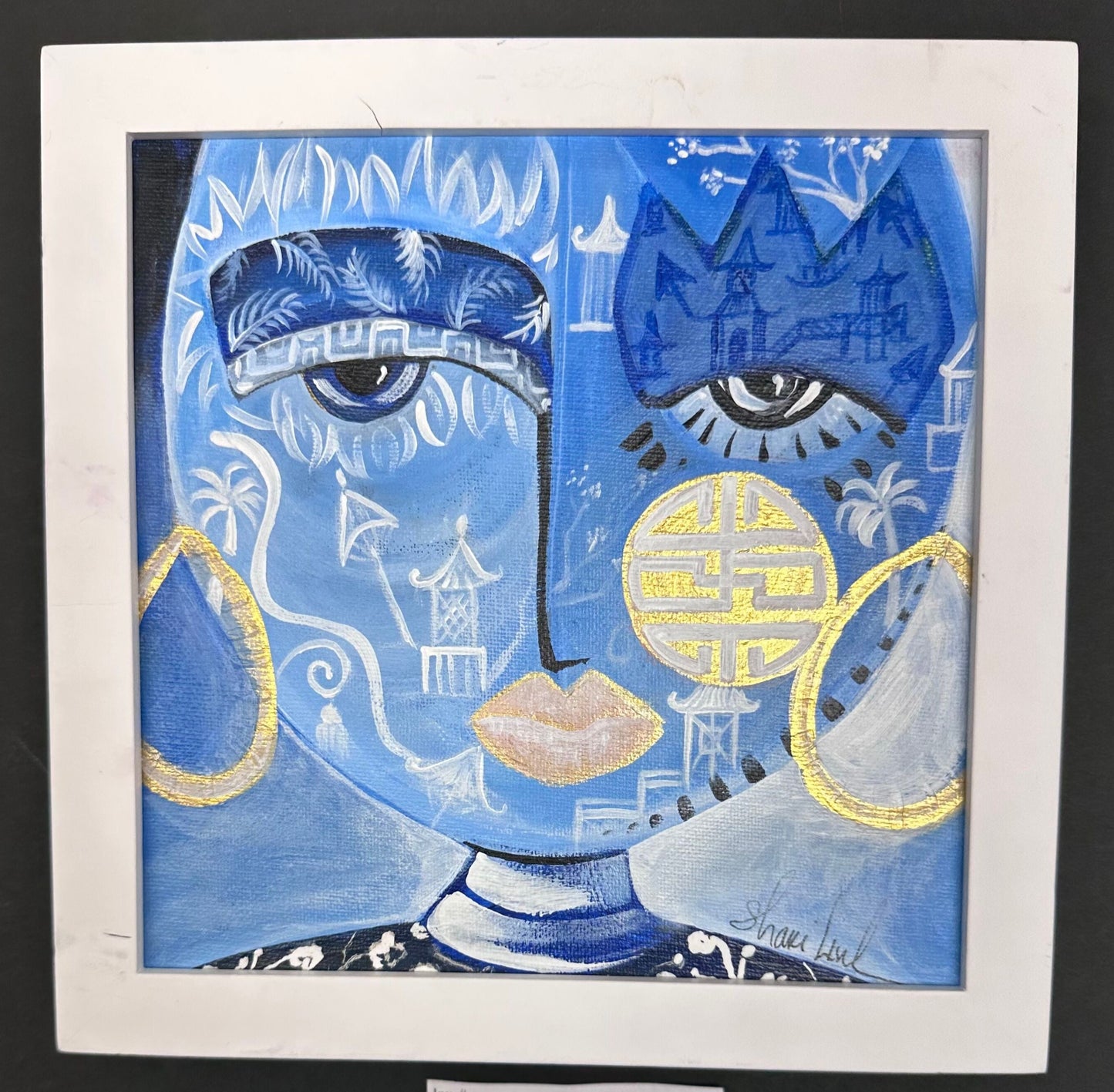 Woman in Blue Canvas