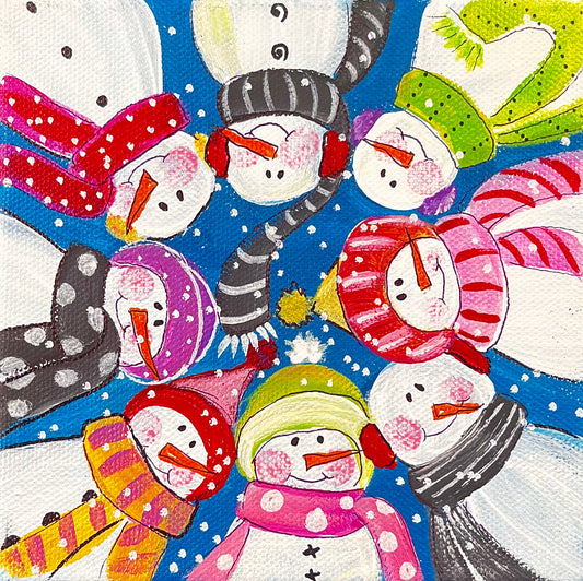 Friendly Snowmen 6 x 6